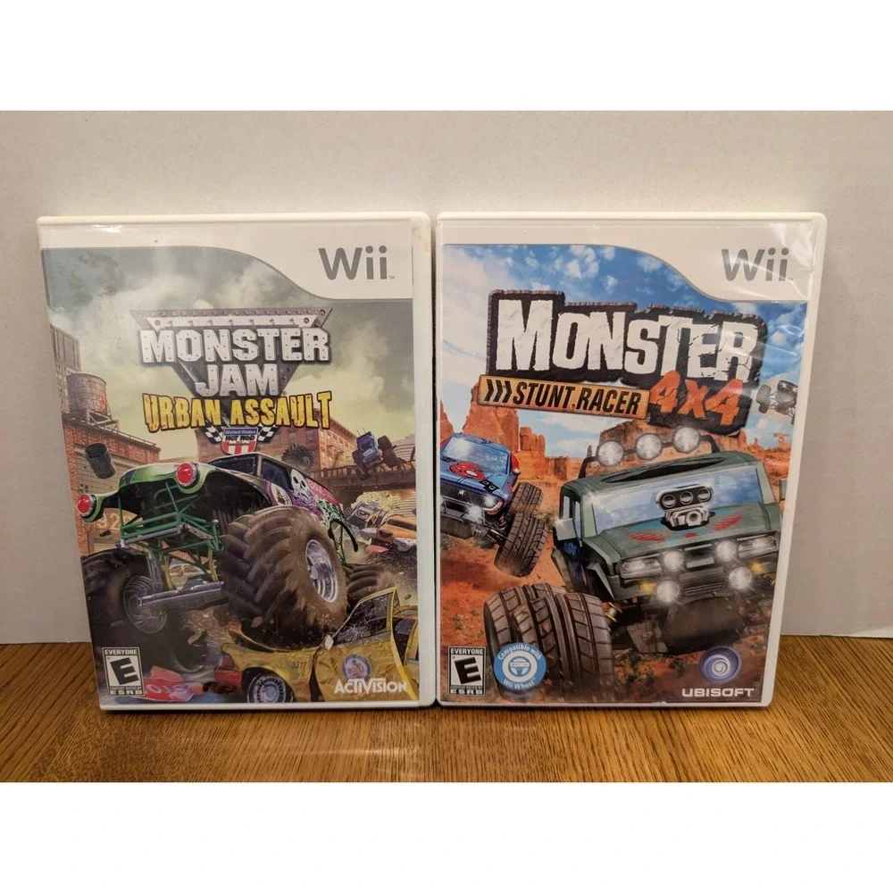 Wii Games: Monster Jam Urban Assault And Monster 4x4 Stunt Racer, Untested